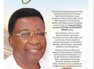 Okolo Hails Nwobodo as Vanguard Honours Former Anambra Governor with Lifetime Achievement Award — Akelicious