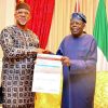 Dapo Abiodun Presents APC Ogun East Senatorial Result to President Tinubu — Akelicious