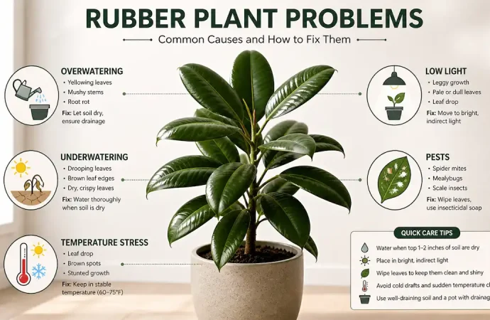 Why Are My Rubber Plant Leaves Falling Off and Curling? (Causes + Easy Fixes)